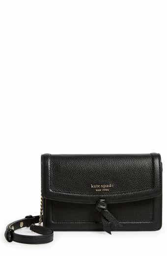 Kate Spade New York knott pebbled leather flap crossbody bag