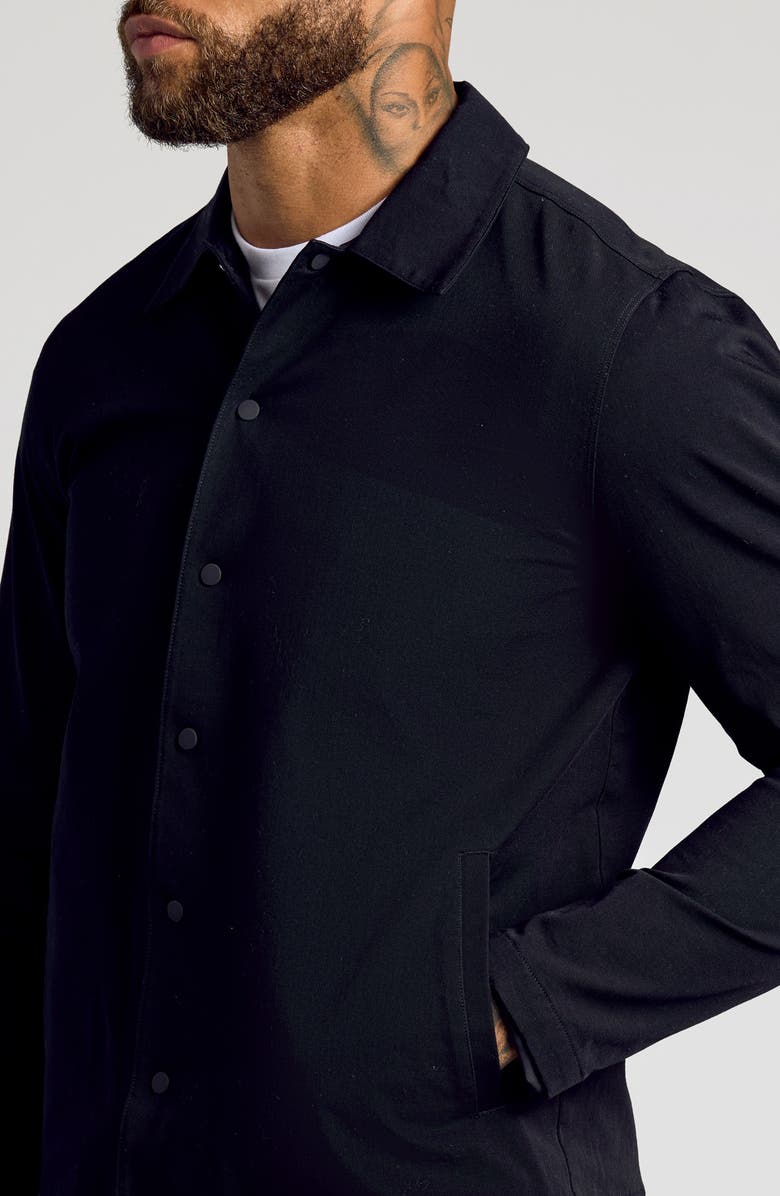 True Classic Water Repellent Coach's Jacket, Alternate, color, Black