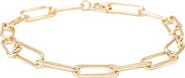 Bearfruit Jewelry Sterling Silver 18k Gold Plated Amelia Chain Bracelet Dainty Trendy
