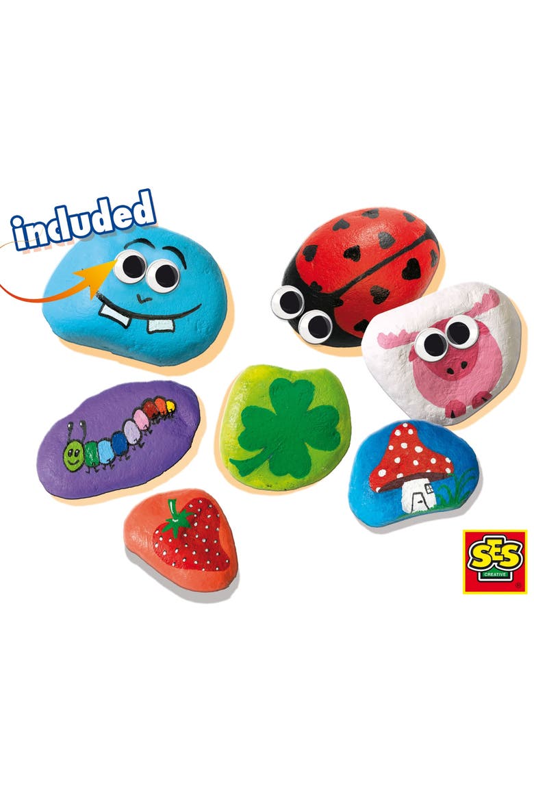 Painting Stones Kit Diy Rock Painting, Ages 5+, Alternate, color, Multicolored