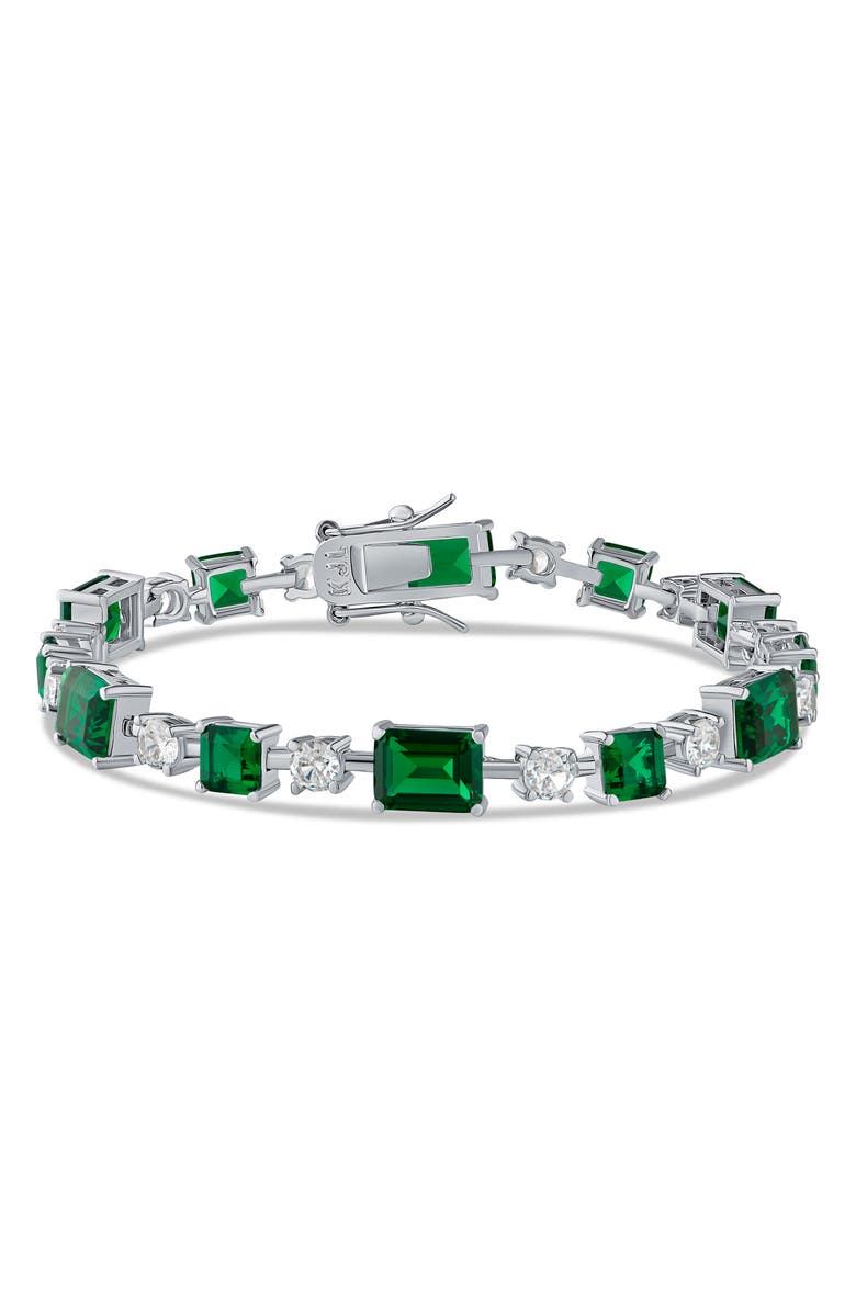 CZ by Kenneth Jay Lane Mixed Cubic Zirconia Station Line Bracelet, Main, color,