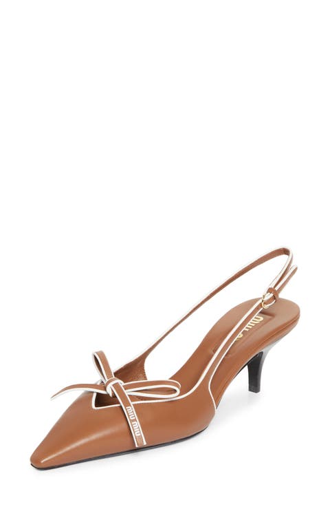 Miu Miu Decollete Leather Ankle-Strap Pumps | Neiman Marcus