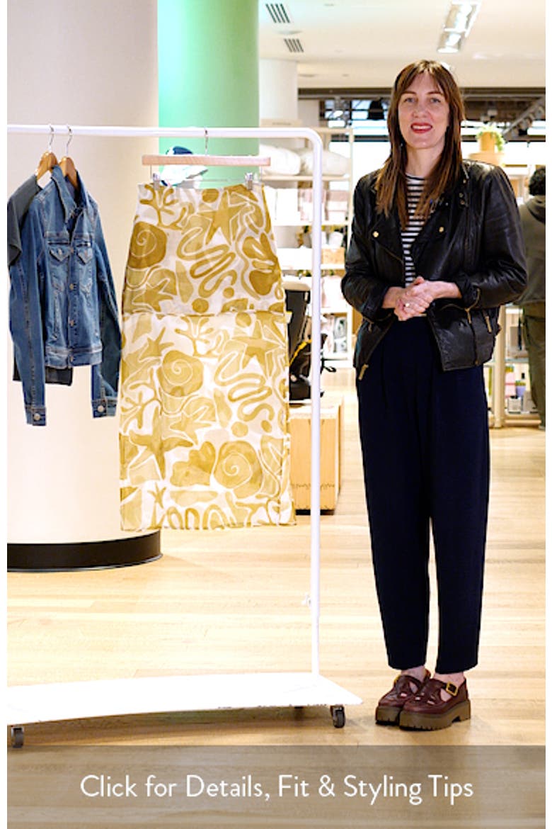 Irisa Print Linen Maxi Skirt video