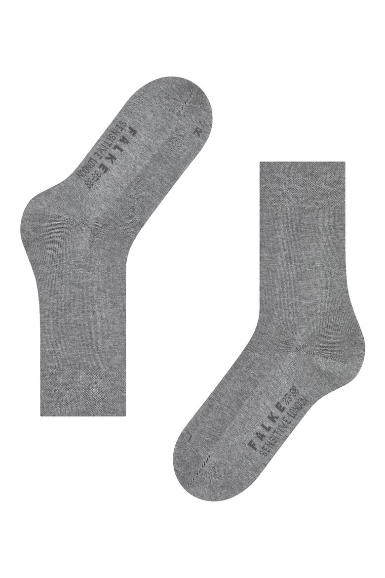 Sensitive London Cotton Blend Socks, Alternate, color, LIGHT GREYMEL.