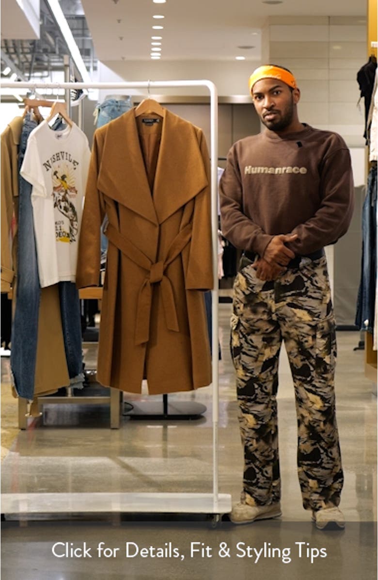 Longline Wool Blend Wrap Coat, sales video thumbnail