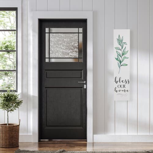 Northlight 36" Bless Our Home Wooden Porch Board Sign Decoration In White