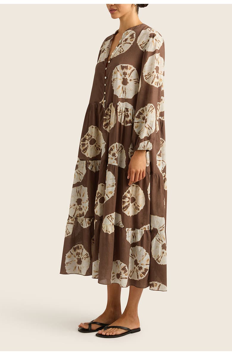 HOPE AND MAY Palma Tiered Cotton Maxi Print Dress, Alternate, color, 