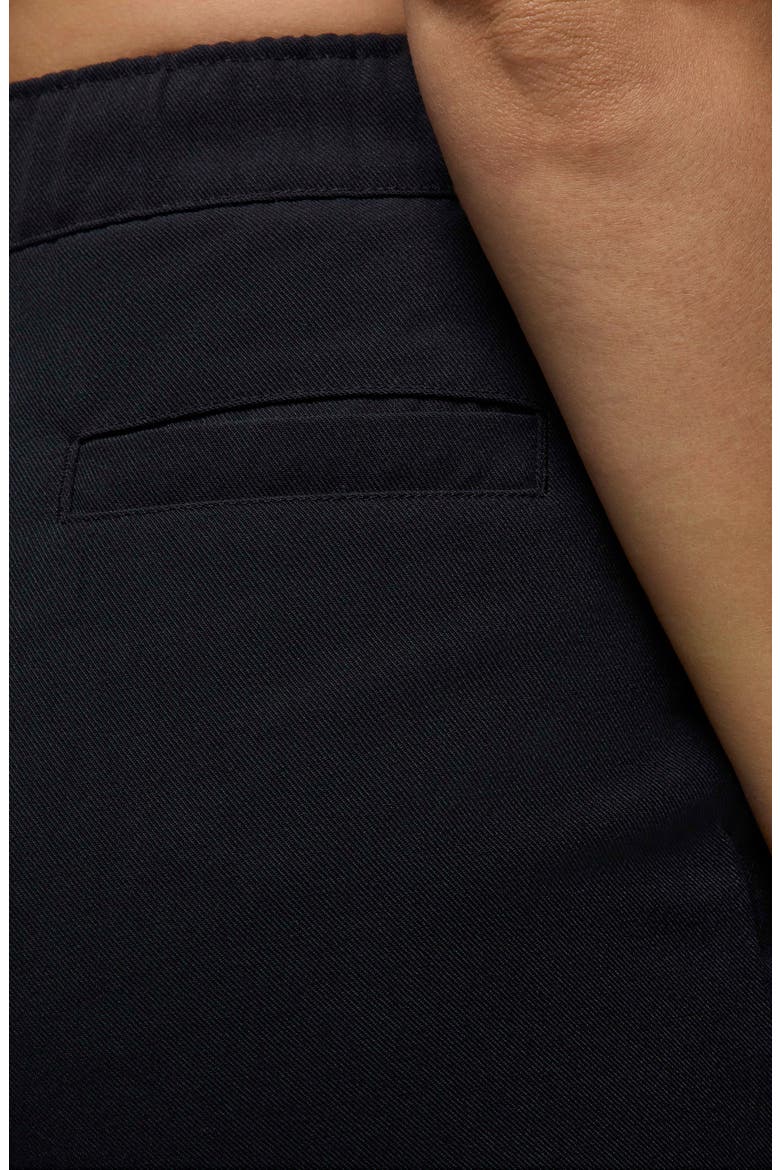 Twill Straight Leg Pants, Alternate, color, BLACK