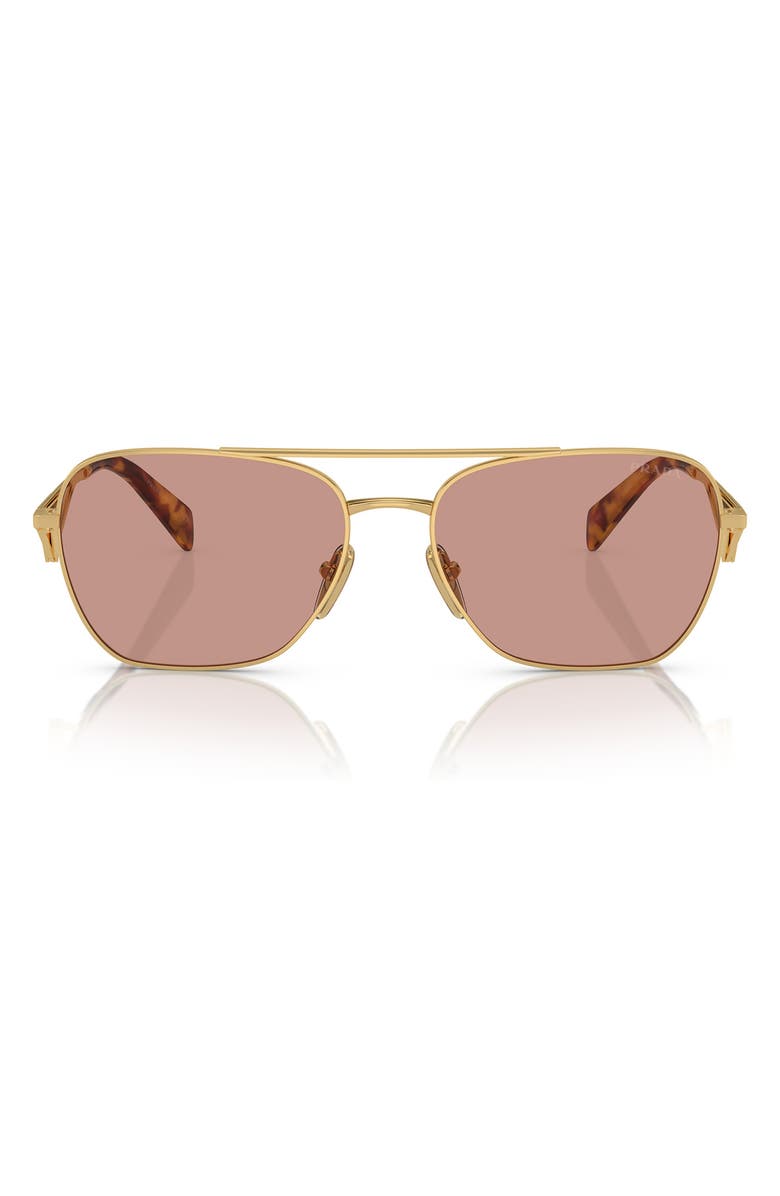 Prada 59mm Aviator Sunglasses, Main, color,
