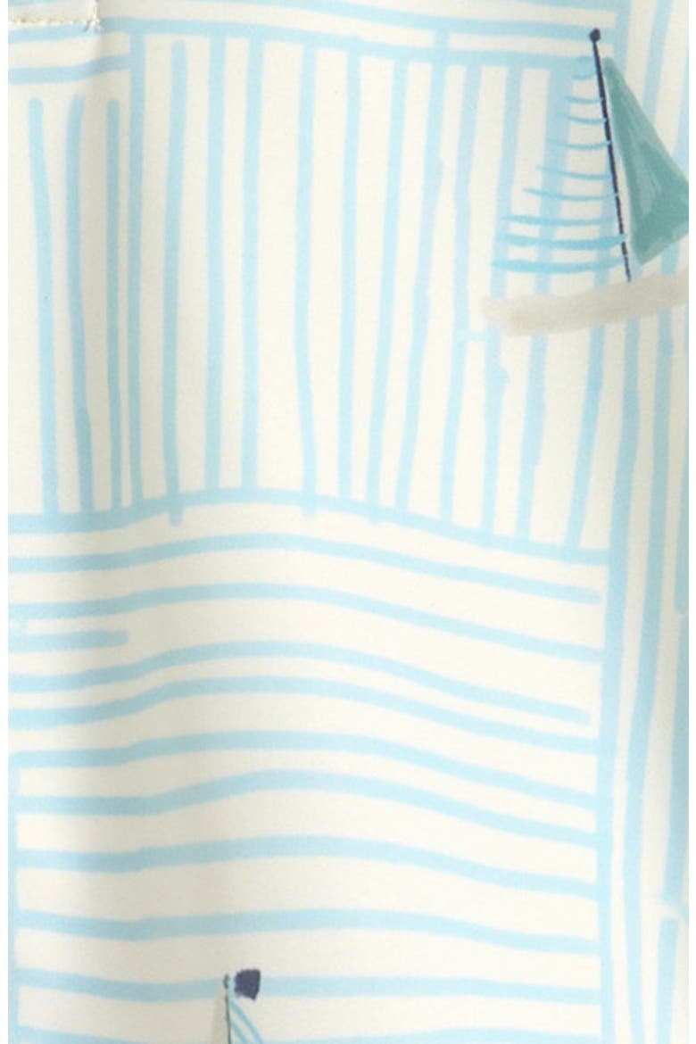 Kids' Two-Piece Long Sleeve Rashguard & Trunks Swimsuit Set, Alternate, color, SET SAIL