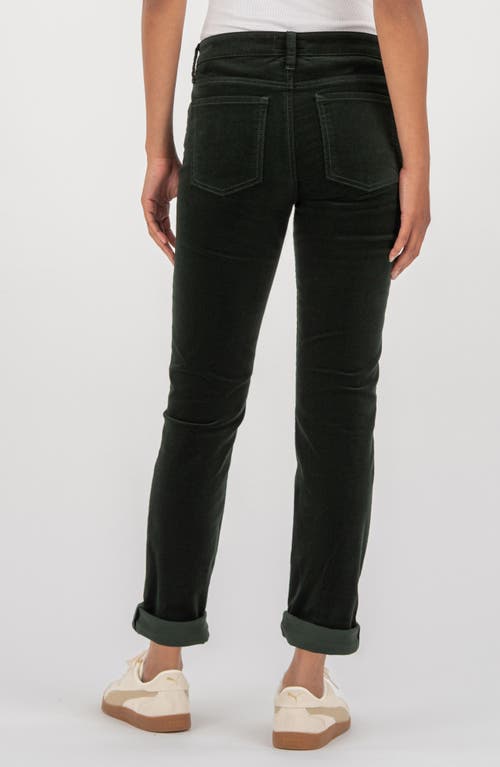 Kut From The Kloth Catherine Stretch Cotton Corduroy Boyfriend Pants In Green