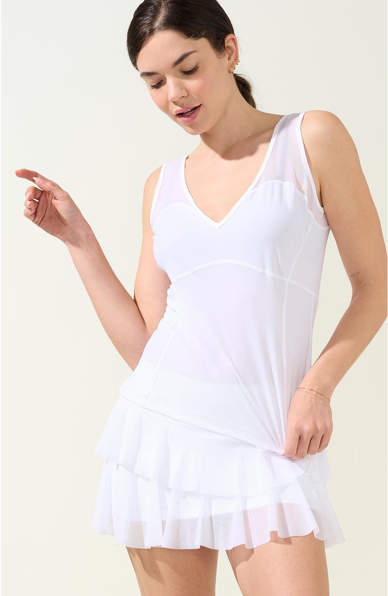 Bobbe Active V-Neck Mesh-Strap Tank, Main, color, Panno