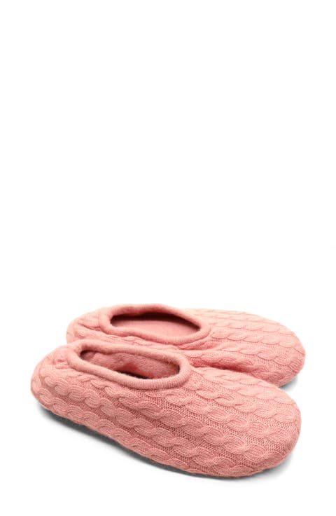Mini Cable Knit Slippers (Women)
