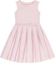 Hope & Henry Girls' Organic Pleated Sweater Dress, Toddler