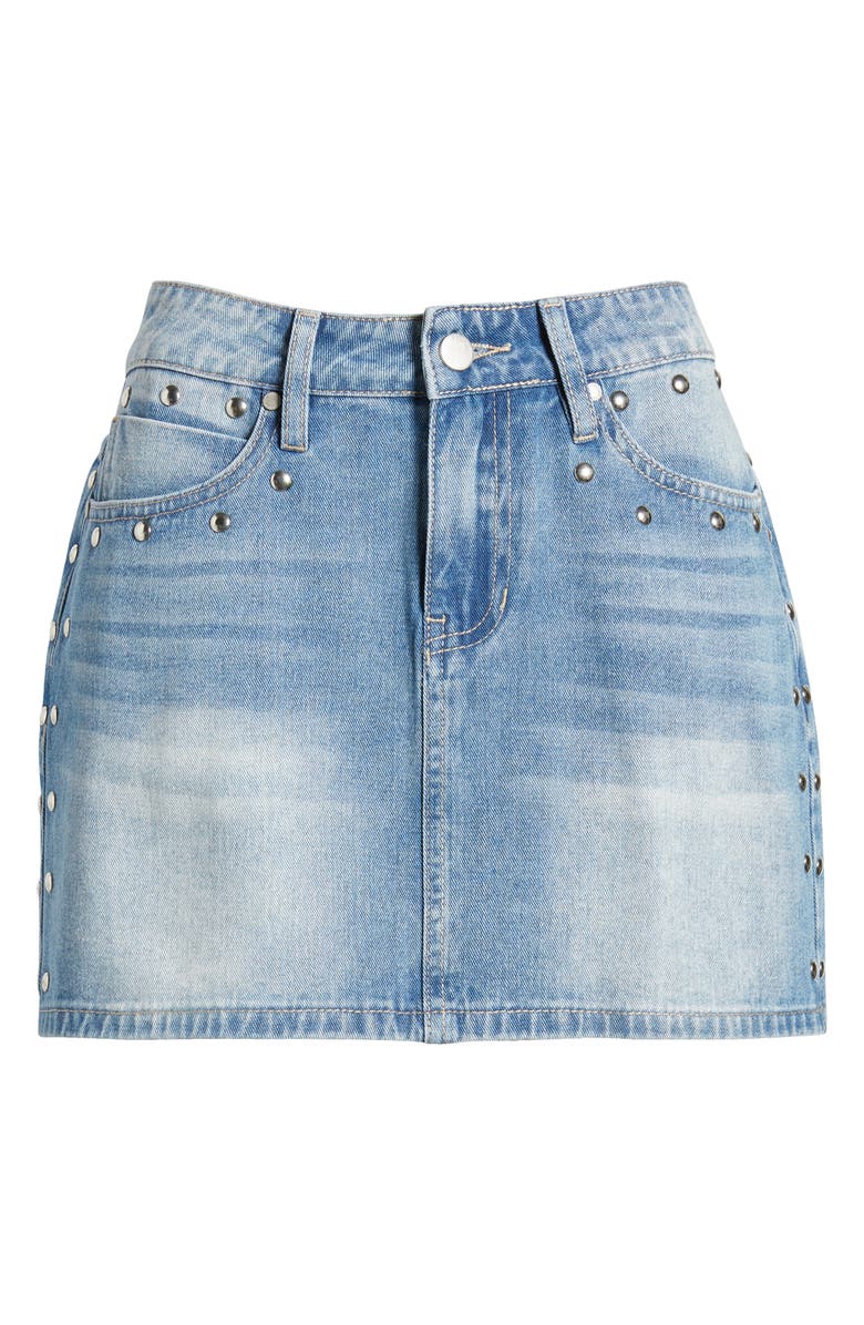 PTCL Studded Denim Miniskirt, Alternate, color,