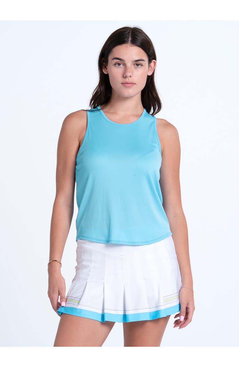 Lucky in Love Womens' Court Drip Tank, Main, color, Blue