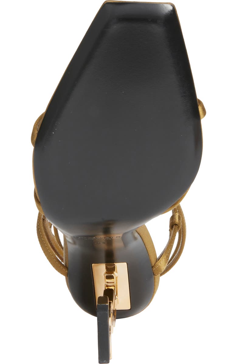 Saint Laurent Opyum Ankle Strap Sandal, Alternate, color, Cuba Gold