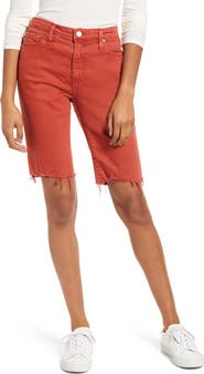 AG Chrissy Frayed Hem Bermuda Shorts