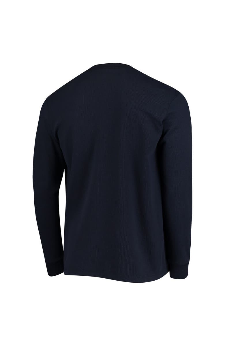 DUNBROOKE Men's Dunbrooke Navy Houston Texans Logo Maverick Thermal Henley Long Sleeve T-Shirt, Alternate, color, 