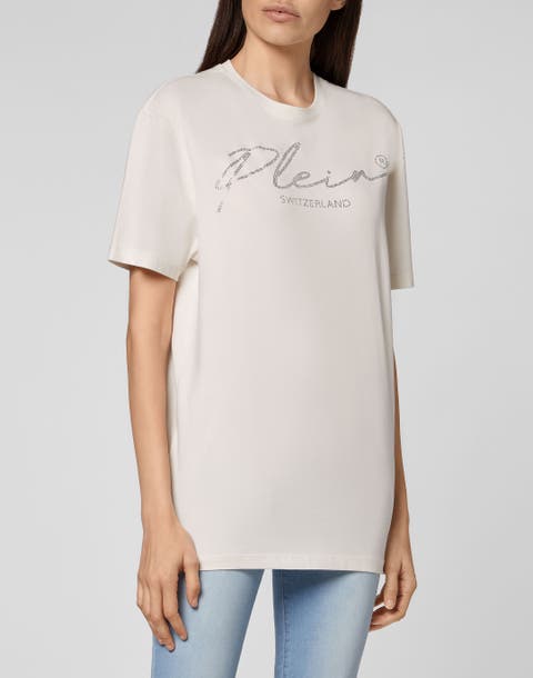T-shirt Round Neck Ss Crystal Signature Women