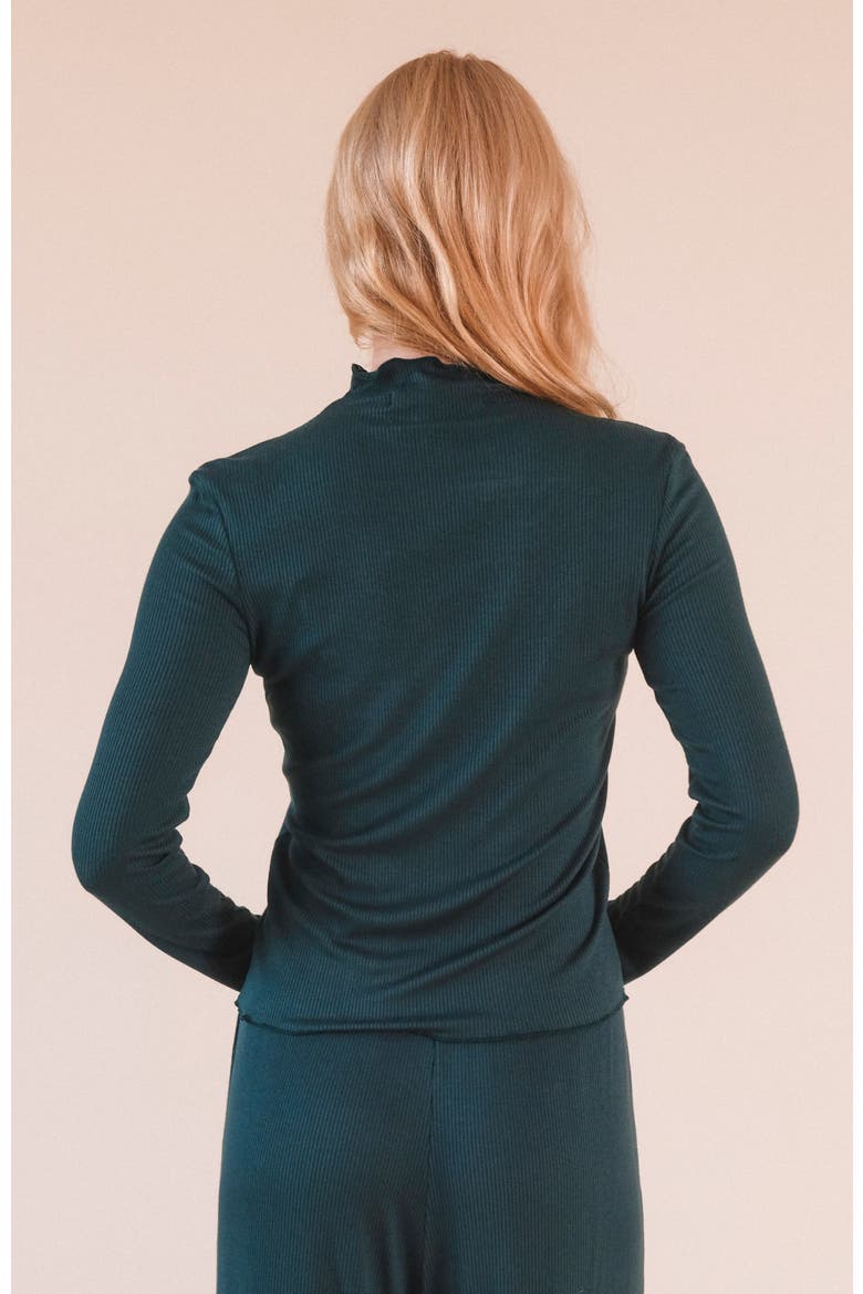 Norma Modal Ribbed Turtleneck, Alternate, color, Pine