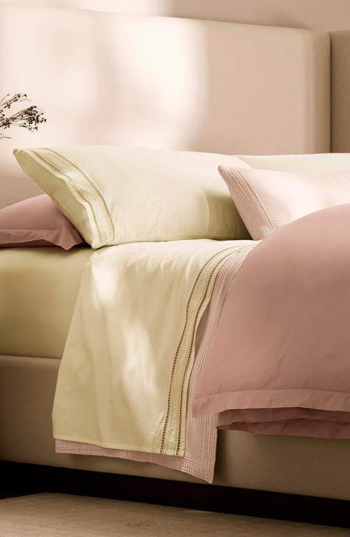 Boll & Branch Signature Ladder Stitch Organic Cotton Sheet Set In Cream/sand
