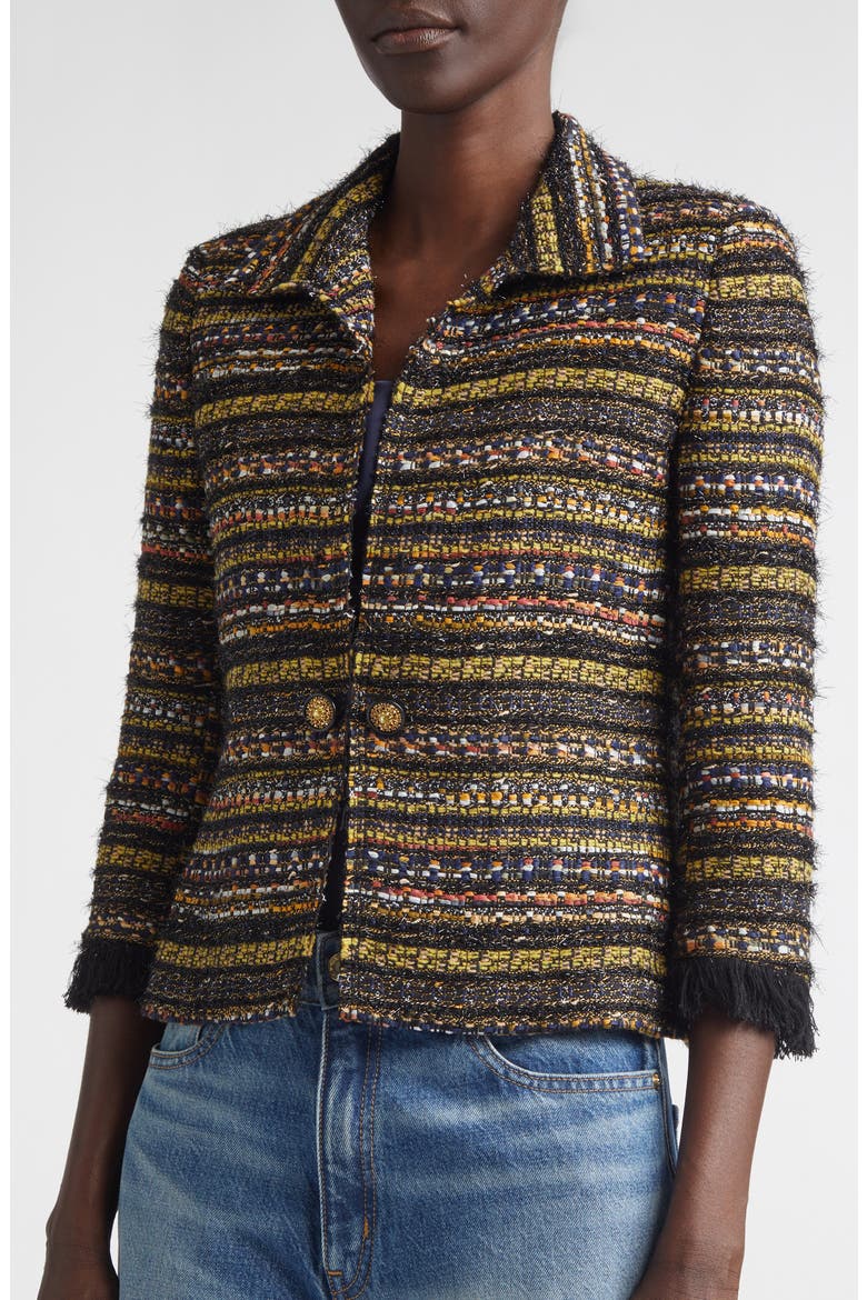 Marais Tweed Jacket, Alternate, color, BLACK/ CINNABAR/ CITRINE MULTI