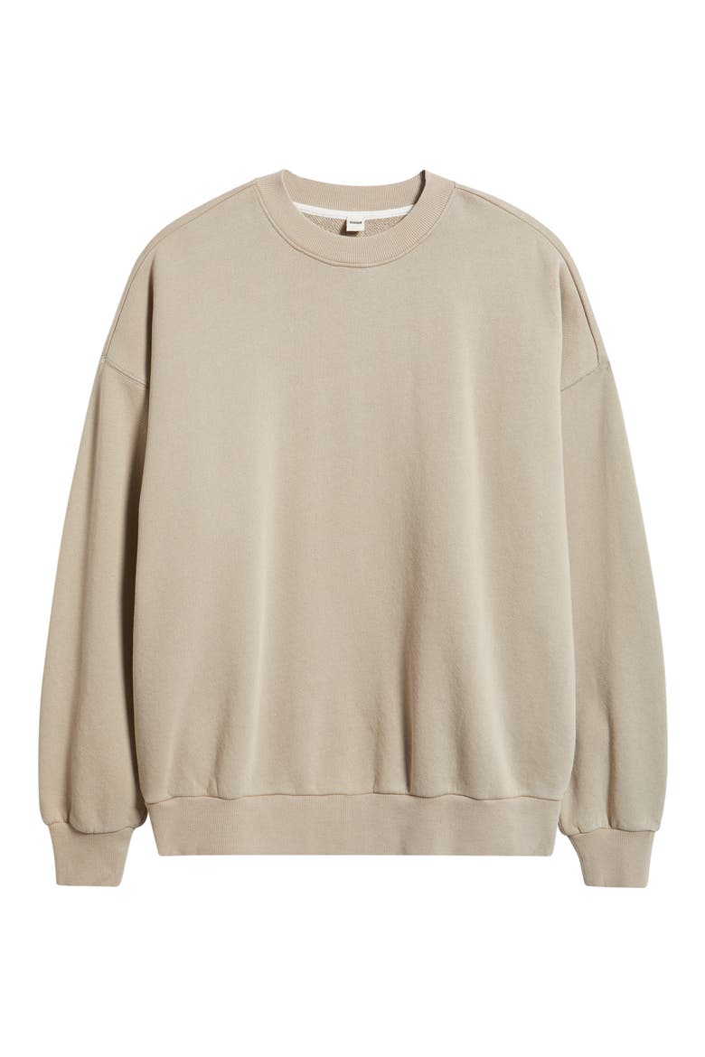 Crewneck Sweatshirt, Alternate, color, TAN