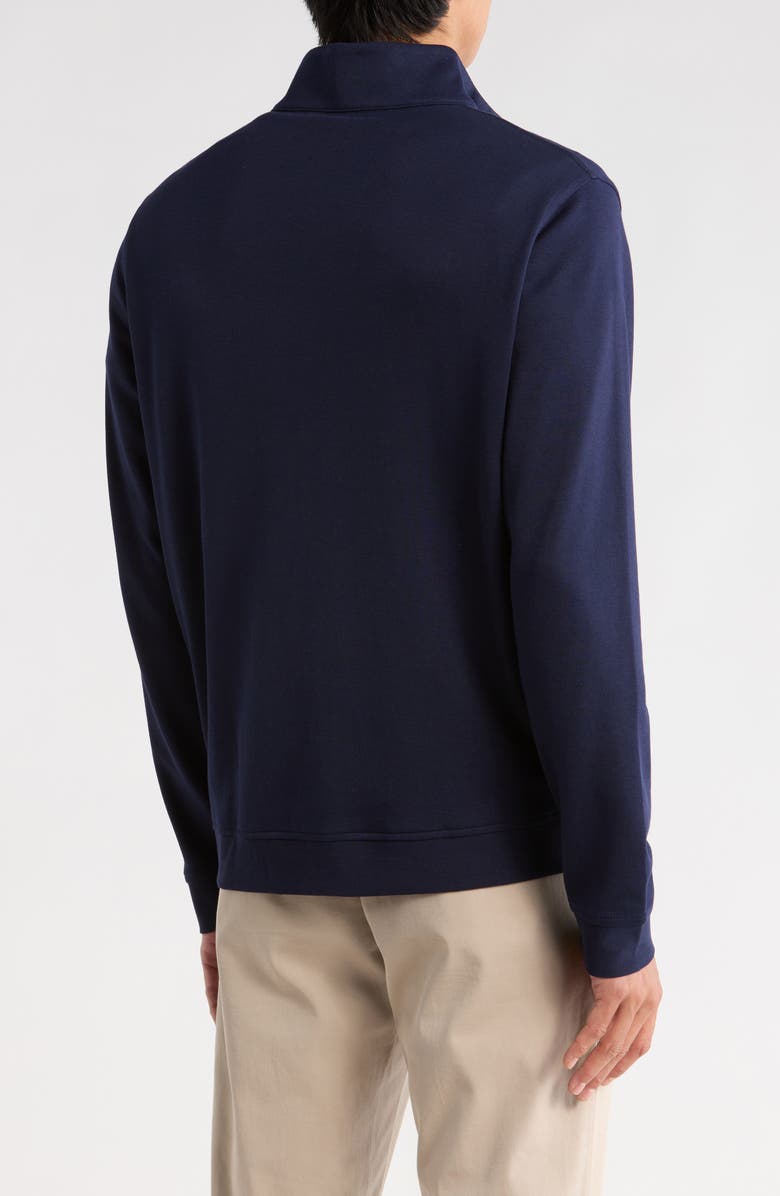 David Donahue Quarter Zip Pullover, Alternate, color, Navy