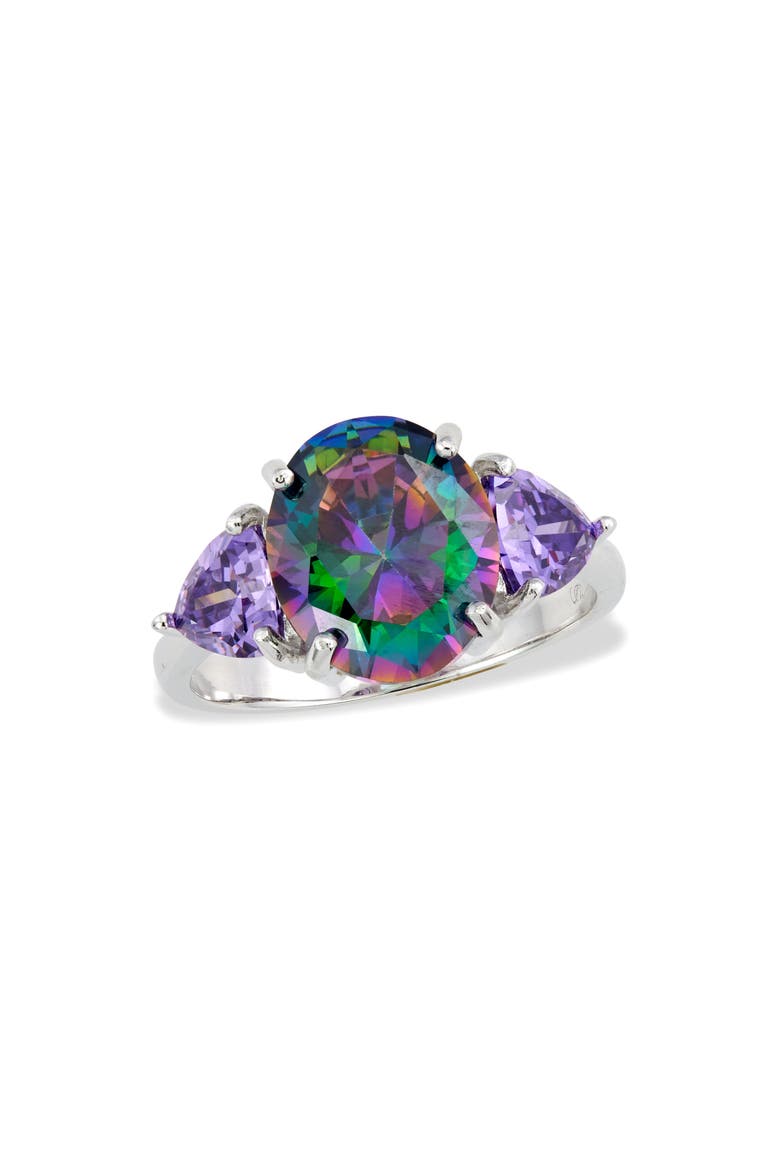 Cubic Zirconia Ring, Main, color, WHITE