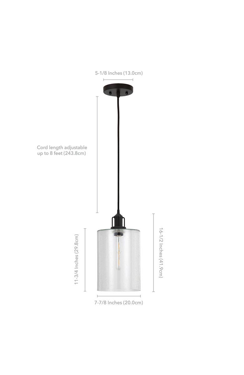 ADDISON AND LANE Nora Pendant in Seeded Glass & Blackened Bronze, Alternate, color, 