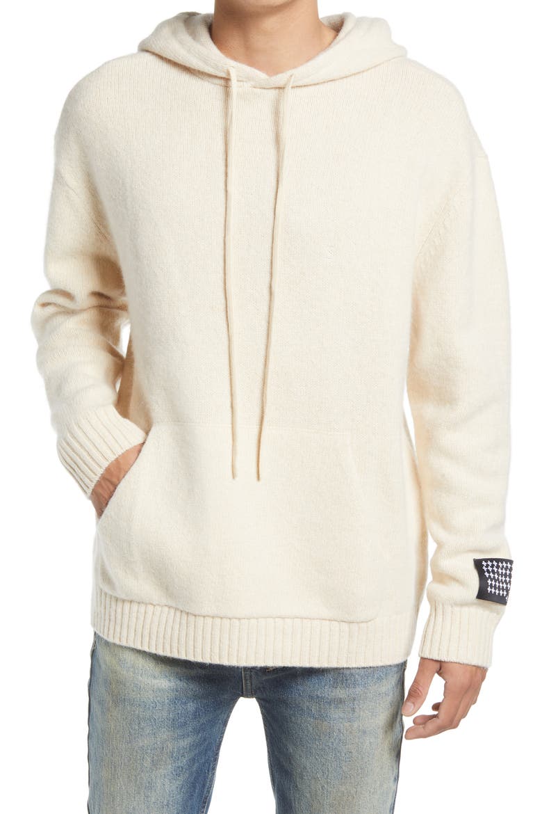 Dollar Merino Wool Blend Hoodie, Main, color, WHITE