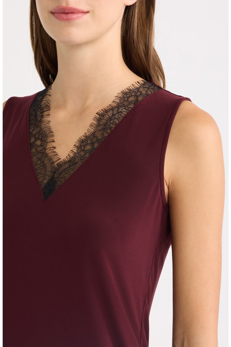 Lace Trim V-Neck Tank, Alternate, color, BAROLO