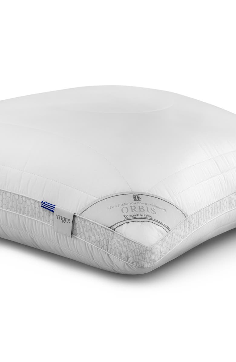 Togas Orbis siliconized 3D microfiber pillow, Alternate, color, White