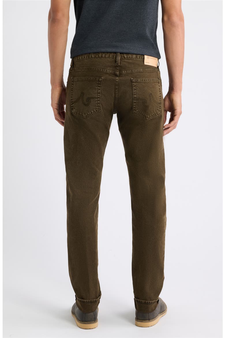 Tellis Slim Fit Selvedge Jeans, Alternate, color, SULFUR BURNT UMBER