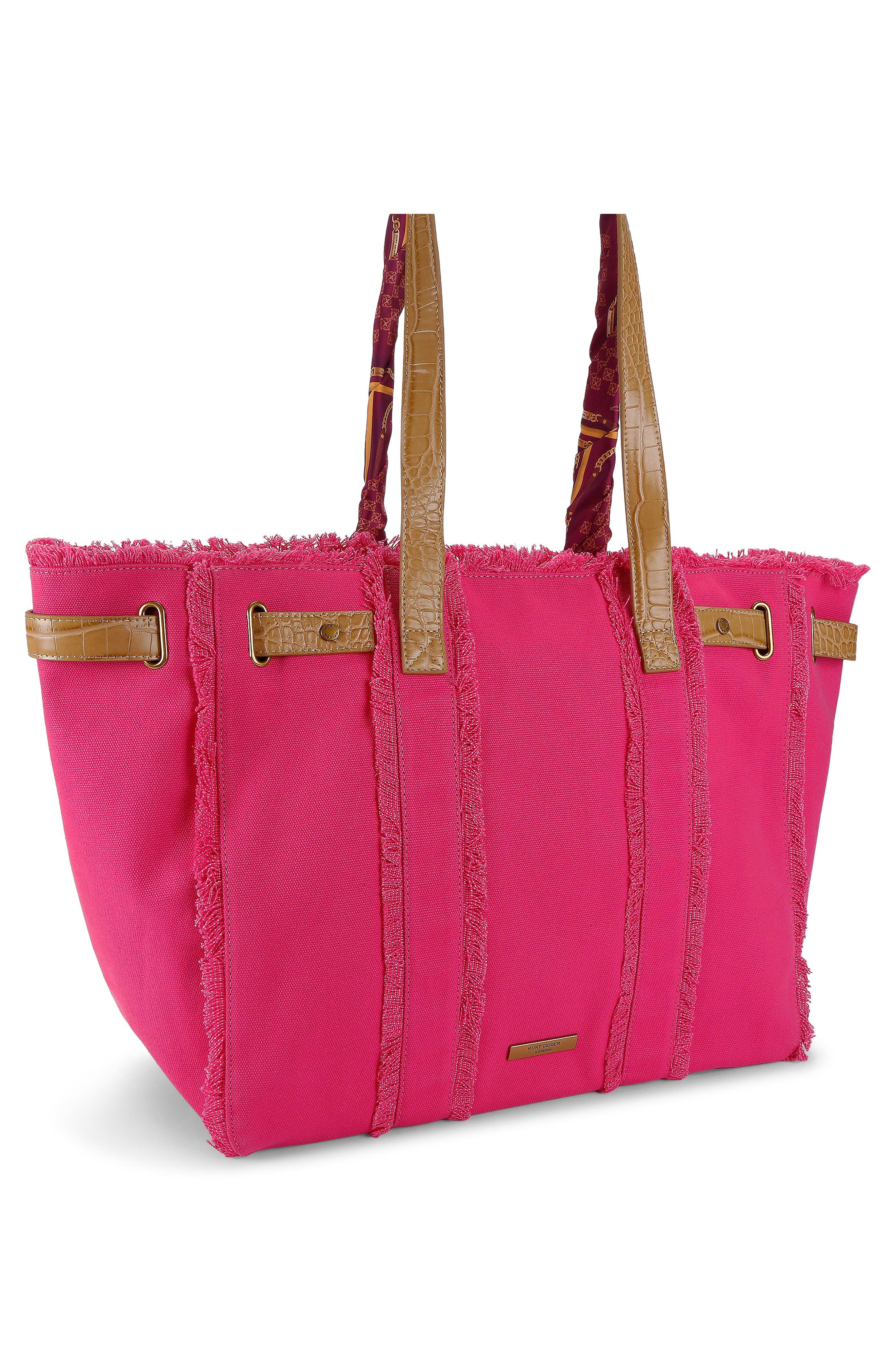Sloane Shopper Scarf Tote, Alternate, color, FUCHSIA