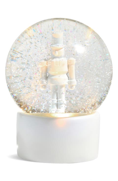 Nutcracker Lighted Christmas Snow Globe