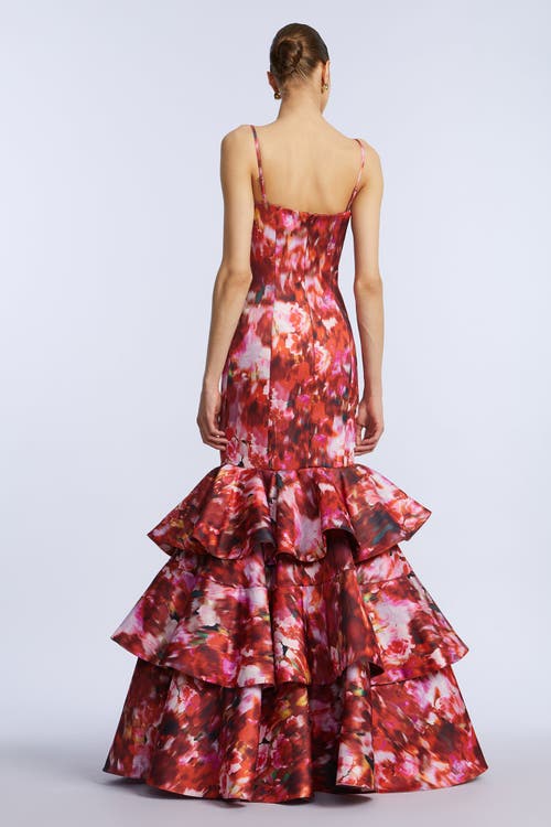 Bcbg Ruffle Ball Gown In Brown