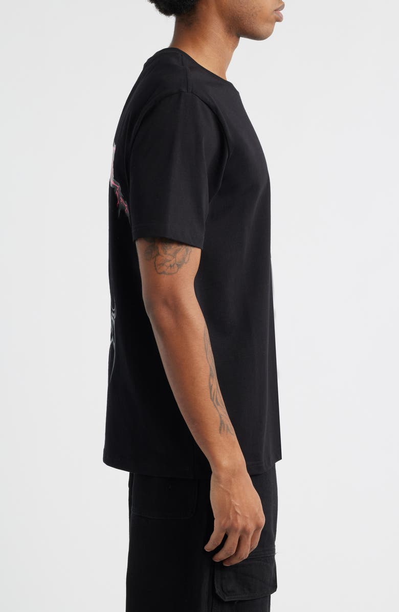 RtA Liam Cyber Metal Graphic T-Shirt, Alternate, color, Black Cyber Metal