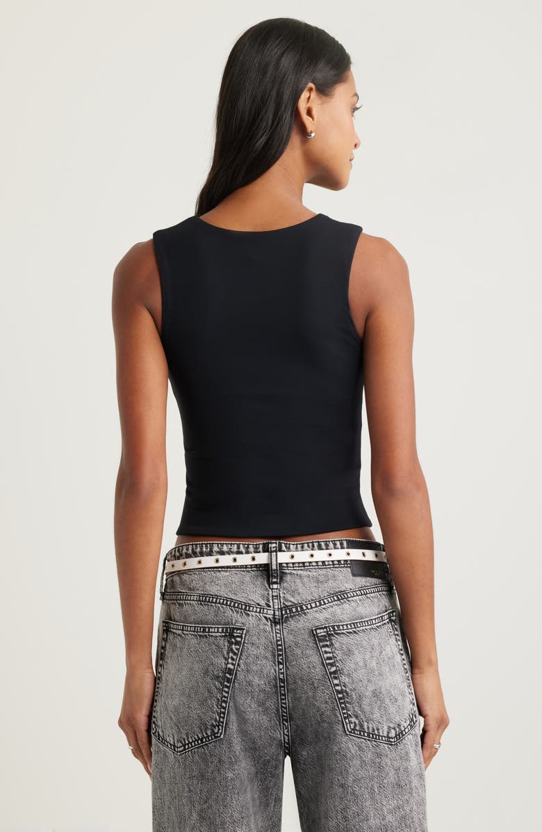 Open Edit Smooth Edit Crewneck Tank, Alternate, color, Black