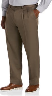 B+T Essentials Big & Tall Pleated Microfiber Dress Pants