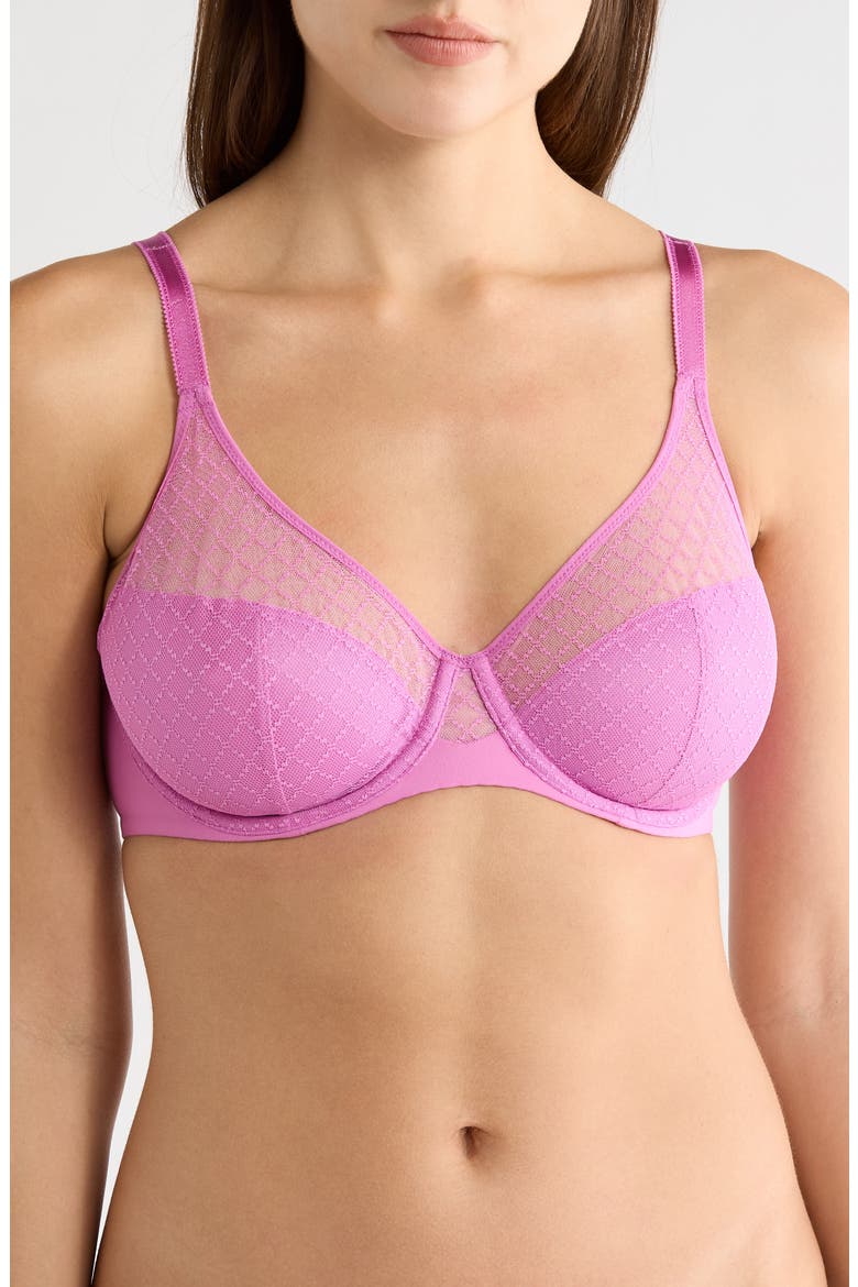 Norah Chic Underwire Bra, Main, color, ROSEBUD