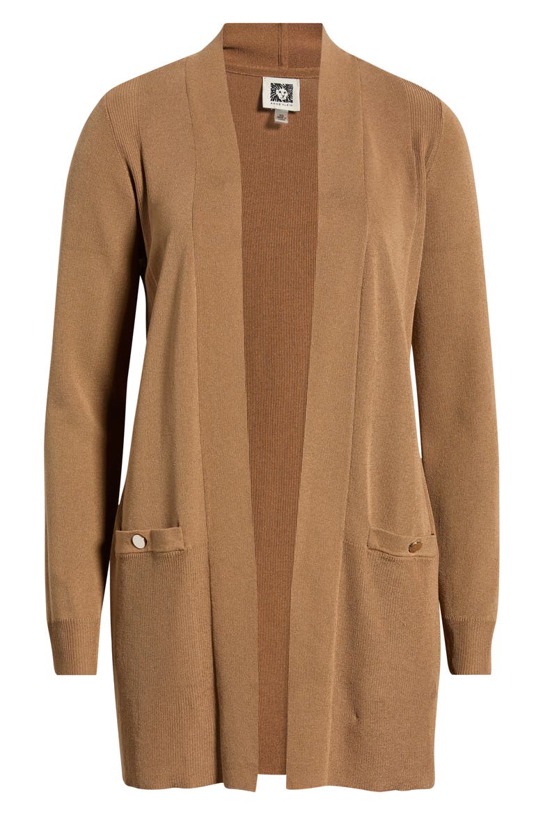 Open Front Cardigan, Alternate, color, VICUNA