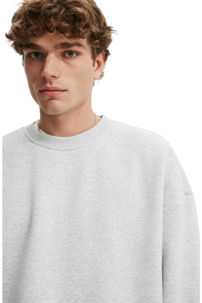 Men's Relaxed Crew Sweater, Alternate, color, Grey Marle