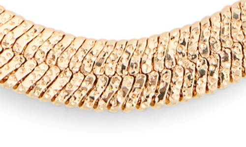 Vince Camuto Flat Snake Chain Necklace In Goldtone
