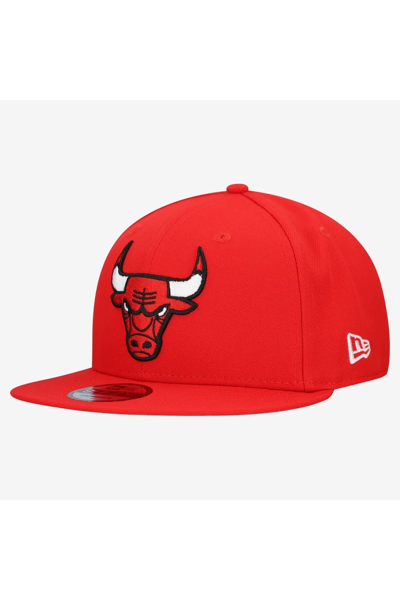 Men's New Era  Red Chicago Bulls Team 9FIFTY Snapback Hat, Main, color, Red