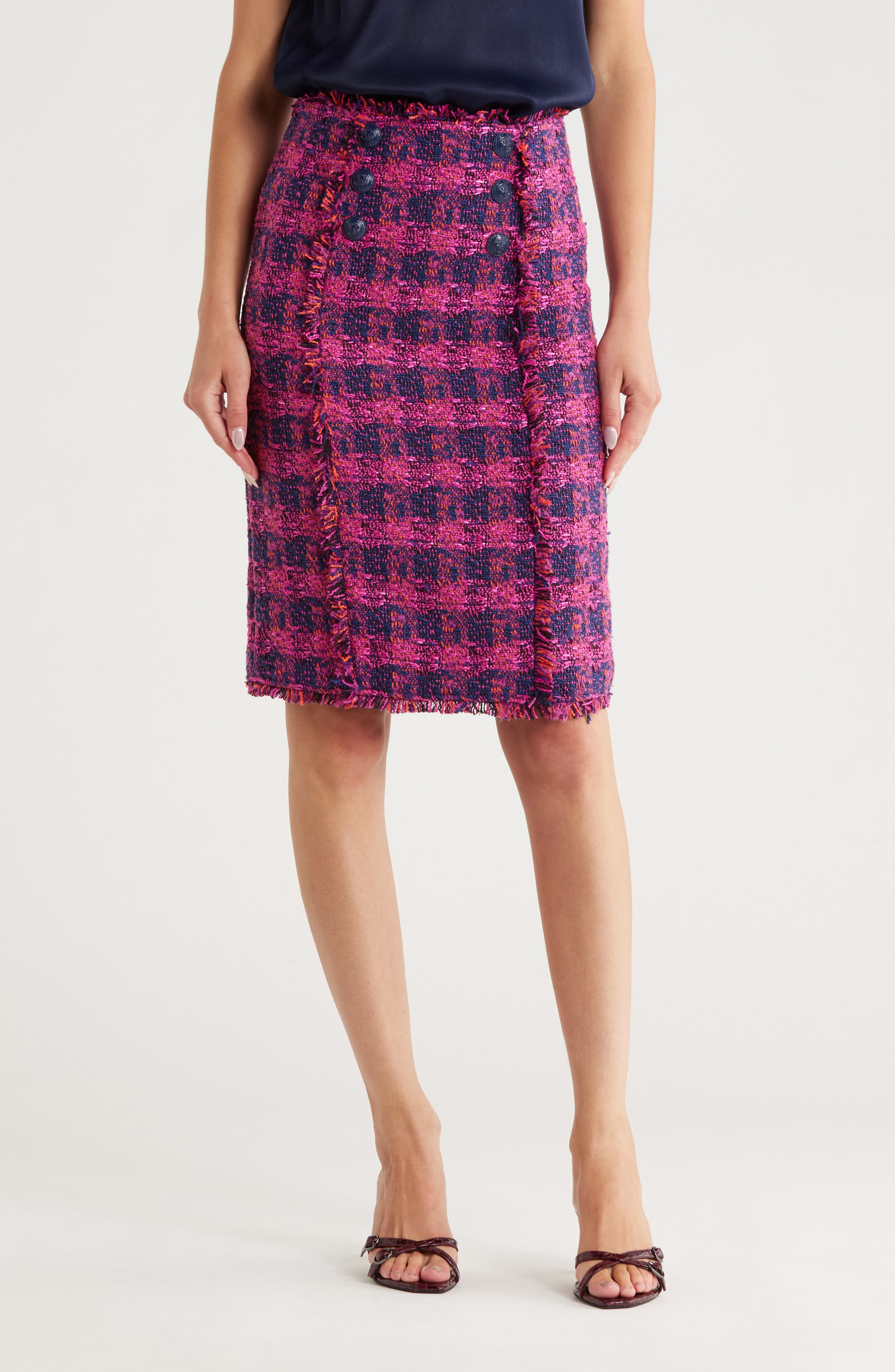 L'AGENCE Kitty Tweed Pencil Skirt