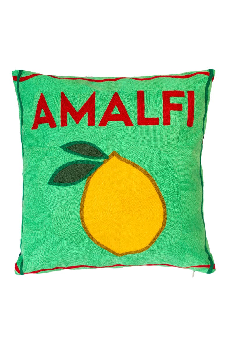 Amalfi - Needlepoint Travel Inspired Pillow, Main, color, Amalfi