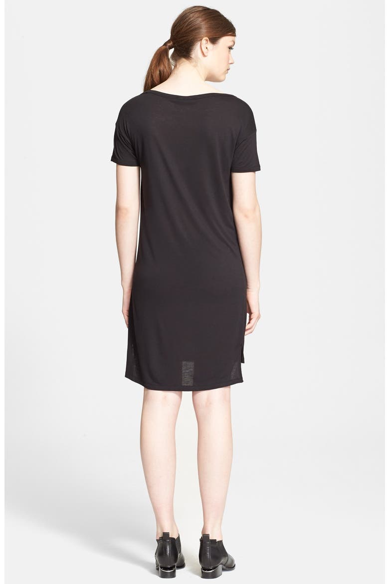 T by Alexander Wang Jersey Dress, Alternate, color, BLACK