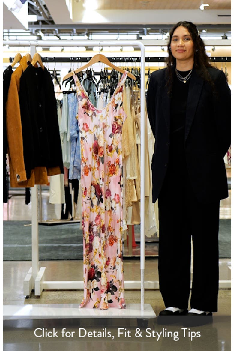 Akiya Floral Satin Maxi Dress video